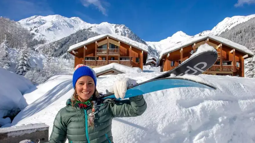 Skieuse dans le Beaufortain